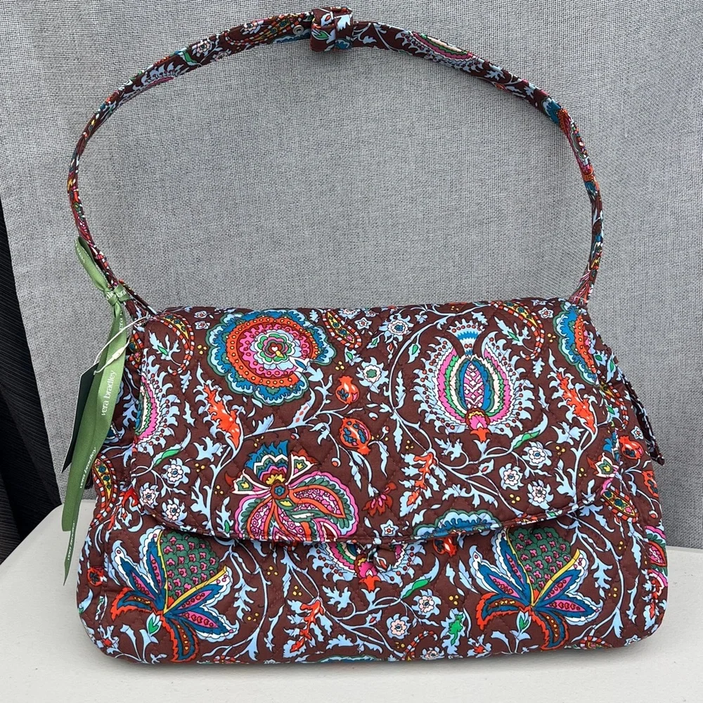 VERA BRADLEY Rothvale Shoulder bag Marrakesh Cinnamon textile floral brown